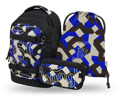 Skate Max Variety Schulrucksack-Set 3tlg.: Schulrucksack, Federmäppchen, Turnbeutel