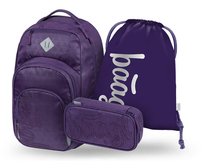 Coolmate Plum Schulrucksack-Set 3tlg.: Schulrucksack, Federmäppchen, Turnbeutel