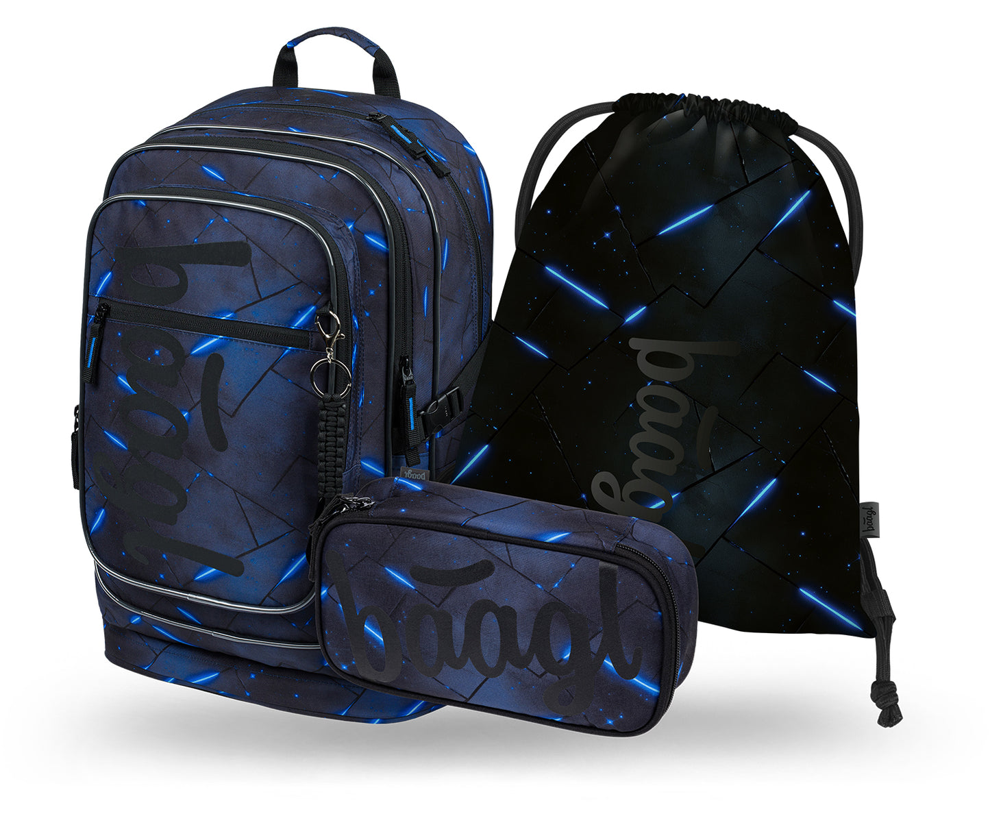 Cubic Flash Schulrucksack-Set 3tlg.: Schulrucksack, Federmäppchen, Turnbeutel