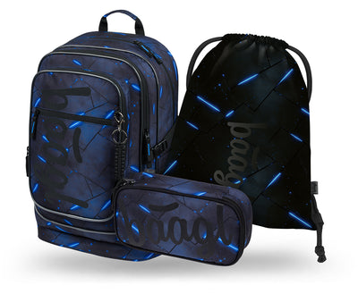 Cubic Flash Schulrucksack-Set 3tlg.: Schulrucksack, Federmäppchen, Turnbeutel