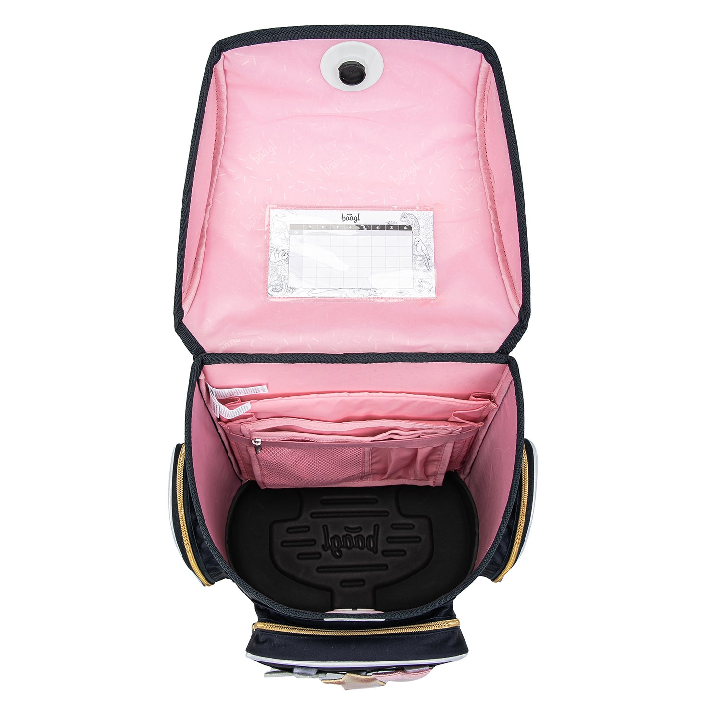 Ergo Unicorn Gold Schulranzen-Set 5tlg.: Schulranzen, Federmäppchen, Turnbeutel, Schürze, Brustbeutel
