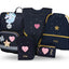 Ergo Unicorn Gold Schulranzen-Set 5tlg.: Schulranzen, Federmäppchen, Turnbeutel, Schürze, Brustbeutel