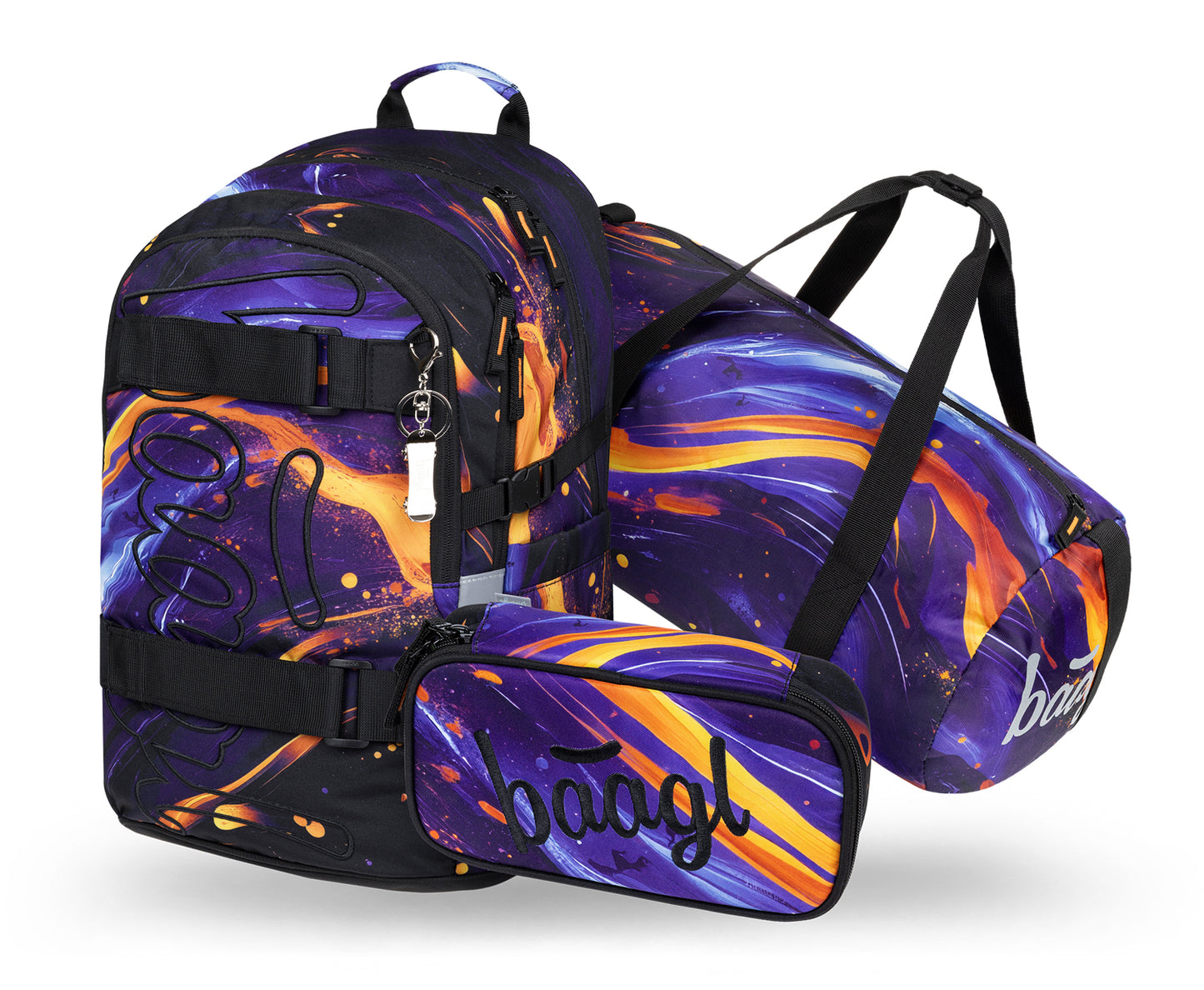 Skate Vibe Schulrucksack-Set 3tlg.: Schulrucksack, Federmäppchen, Sporttasche