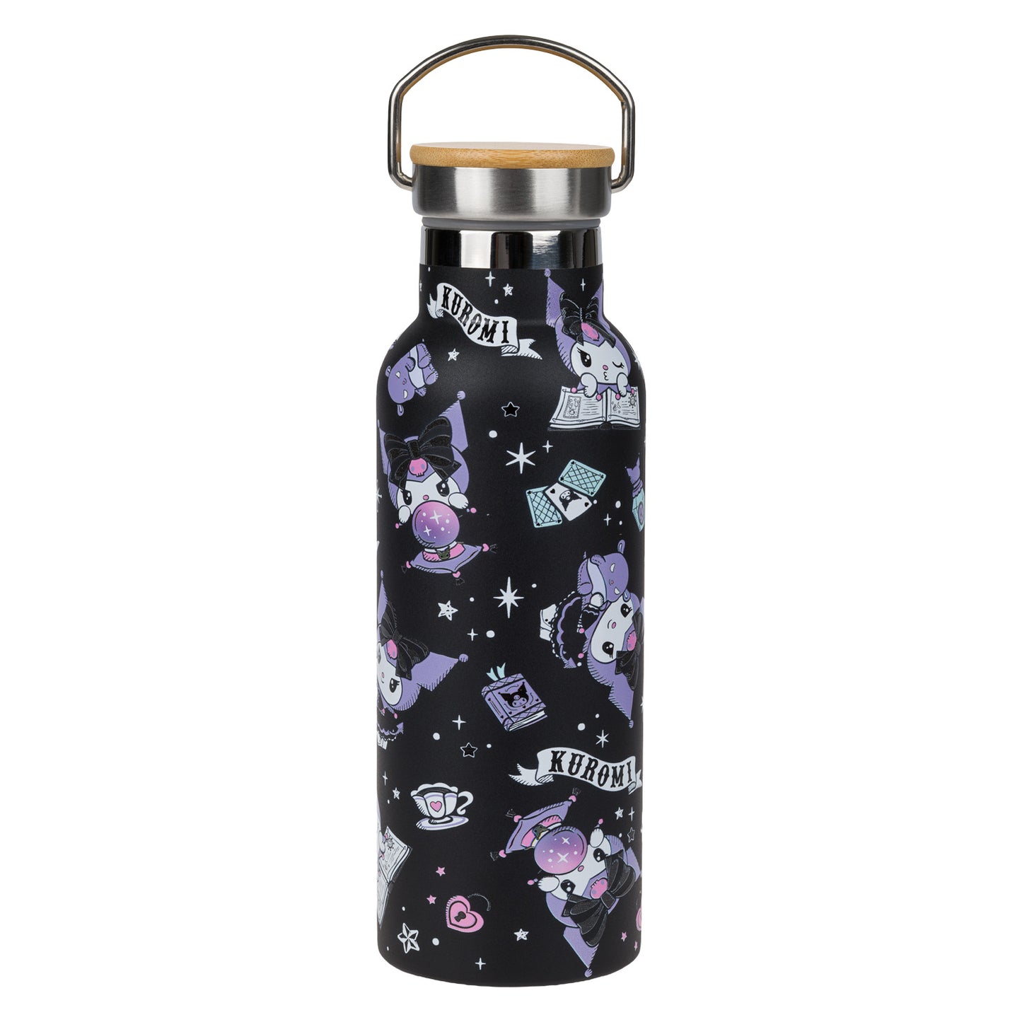Thermoflasche mit Bambusdeckel Kuromi Fortune Dream, 500 ml