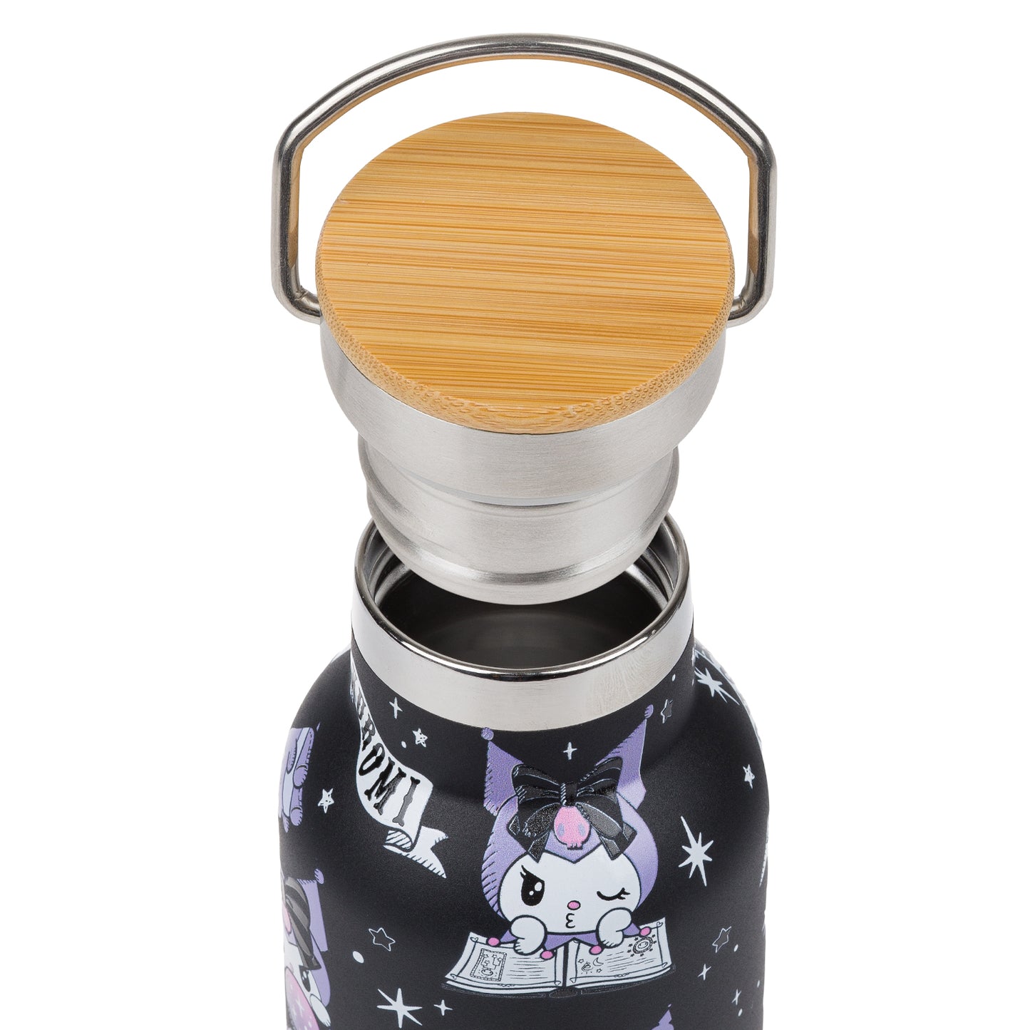 Thermoflasche mit Bambusdeckel Kuromi Fortune Dream, 500 ml