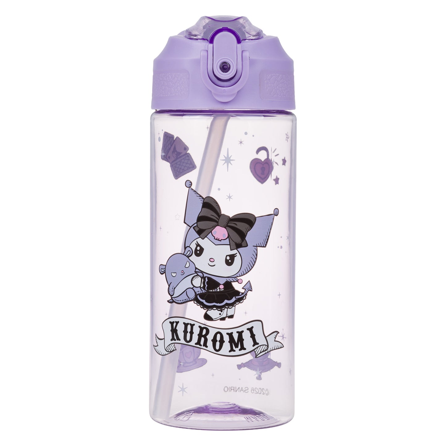 Tritan Trinkflasche mit Strohhalm Kuromi Fortune Dream, 500 ml