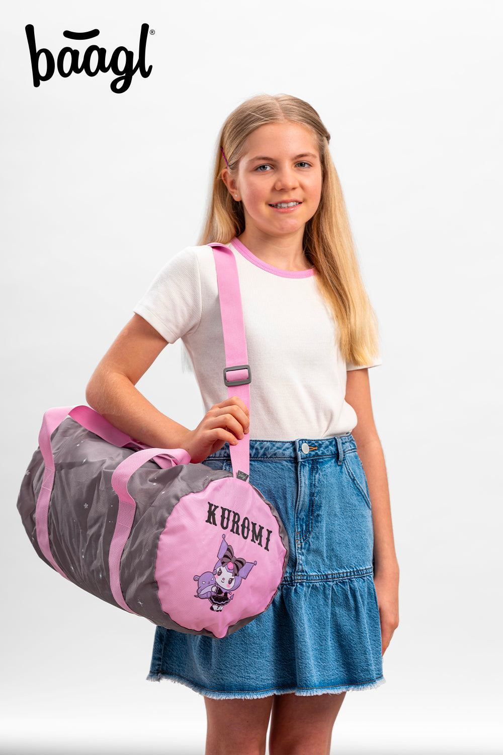 Faltbare Sporttasche Hoop Kuromi Grey