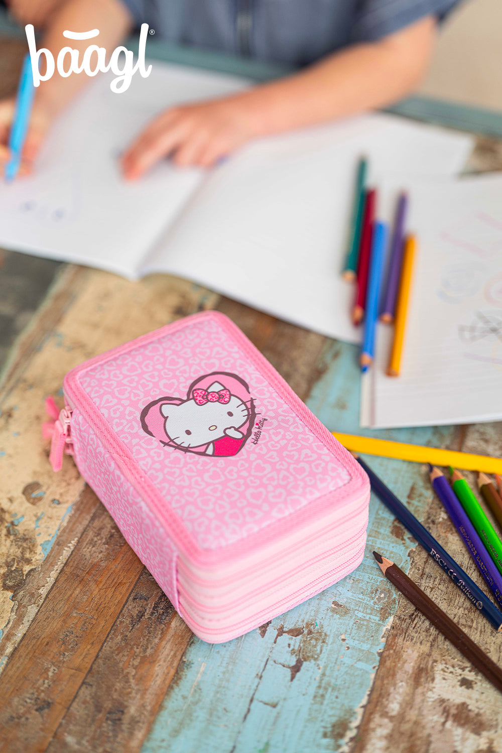 Federmäppchen Dreifach Hello Kitty Sweet Leopard