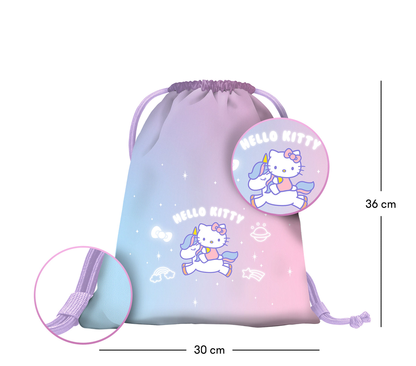 Vorschul-Turnbeutel Hello Kitty Unicorn