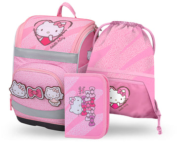Zippy Plus Hello Kitty Sweet Leopard Schulranzen-Set 3tlg: Schulranzen, Federmäppchen, Turnbeutel