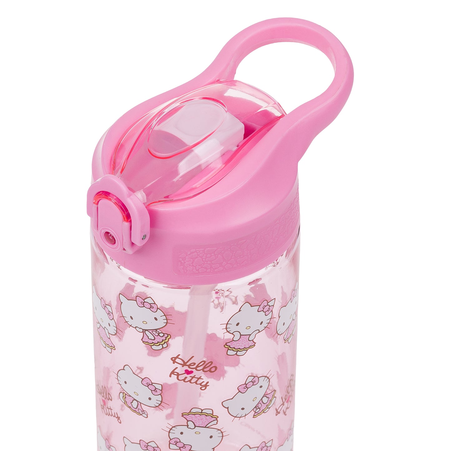 Tritan Trinkflasche mit Strohhalm Hello Kitty Sweet Leopard, 500 ml