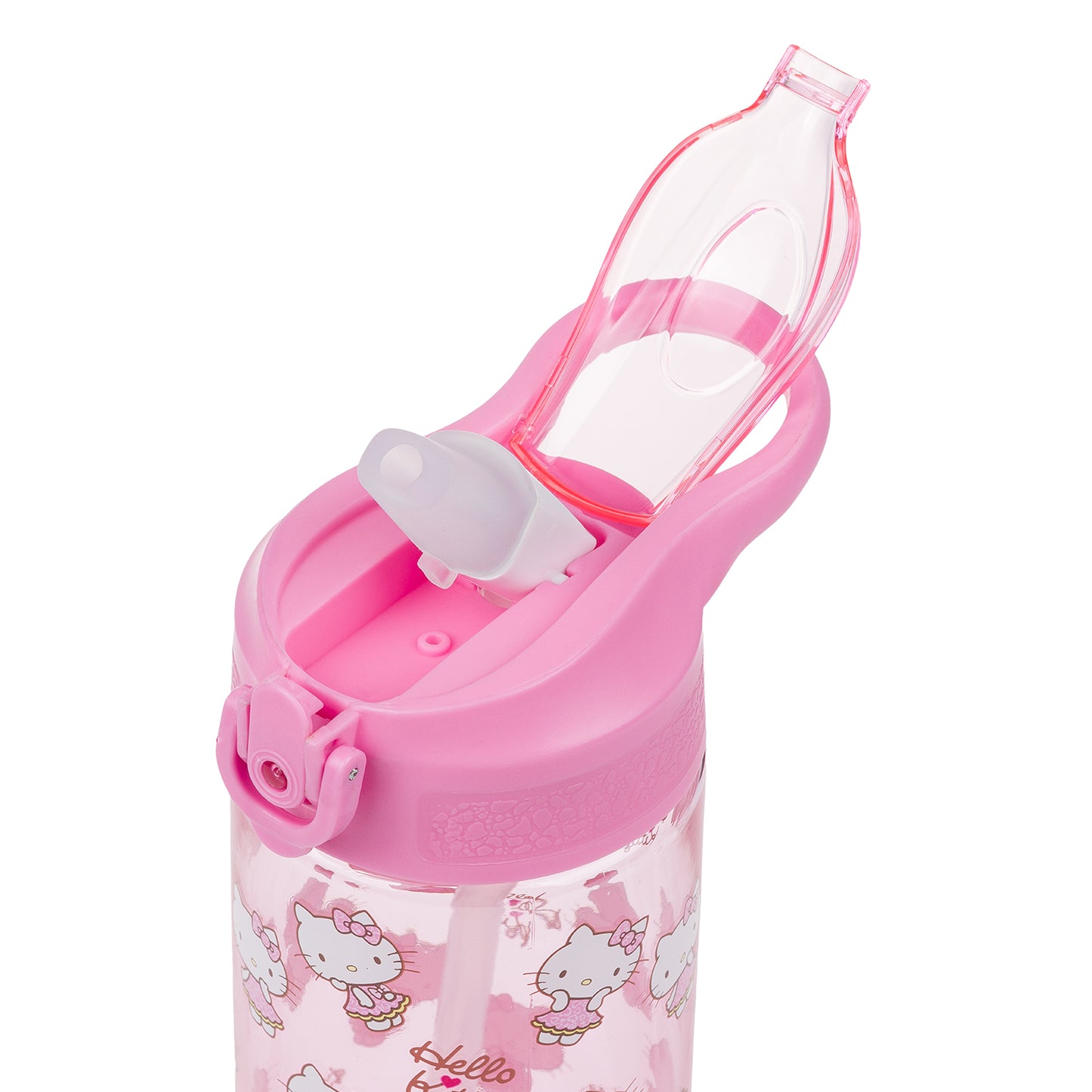 Tritan Trinkflasche mit Strohhalm Hello Kitty Sweet Leopard, 500 ml
