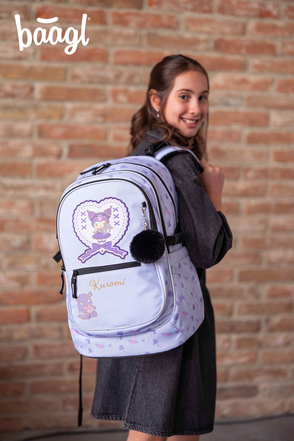 Core Kuromi Sweet One Schulrucksack-Set 3tlg: Schulrucksack, Federmäppchen, Turnbeutel