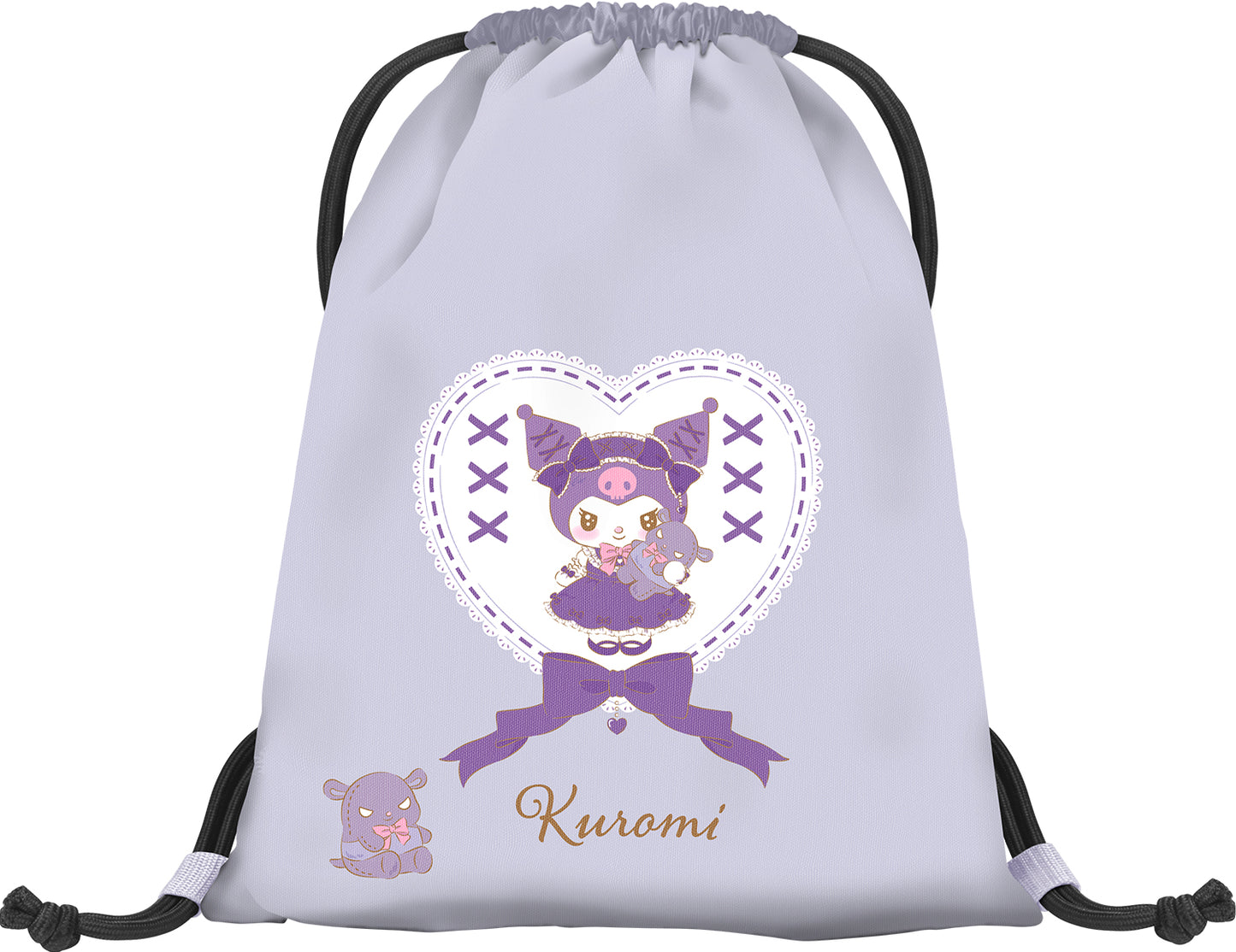 Core Kuromi Sweet One Schulrucksack-Set 5tlg.: Schulrucksack, Federmäppchen, Turnbeutel, Bauchtasche, Laptophülle