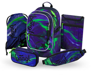 Core Football Champion Schulrucksack-Set 5tlg.: Schulrucksack, Federmäppchen, Turnbeutel, Bauchtasche, Laptophülle