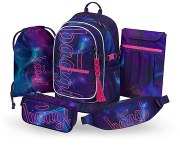 Core Nova Schulrucksack-Set 5tlg.: Schulrucksack, Federmäppchen, Turnbeutel, Bauchtasche, Laptophülle