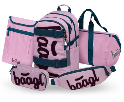 Skate Rose Schulrucksack-Set 5tlg.: Schulrucksack, Federmäppchen, Sporttasche, Bauchtasche, Laptophülle