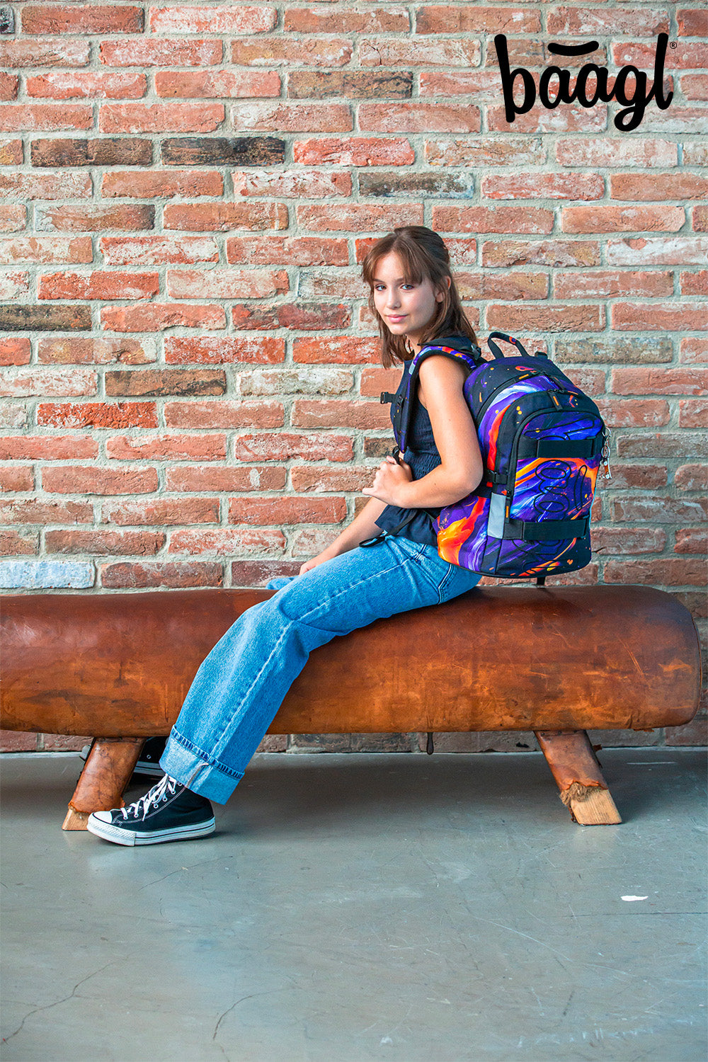 Skate Vibe Schulrucksack-Set 5tlg.: Schulrucksack, Federmäppchen, Sporttasche, Bauchtasche, Laptophülle