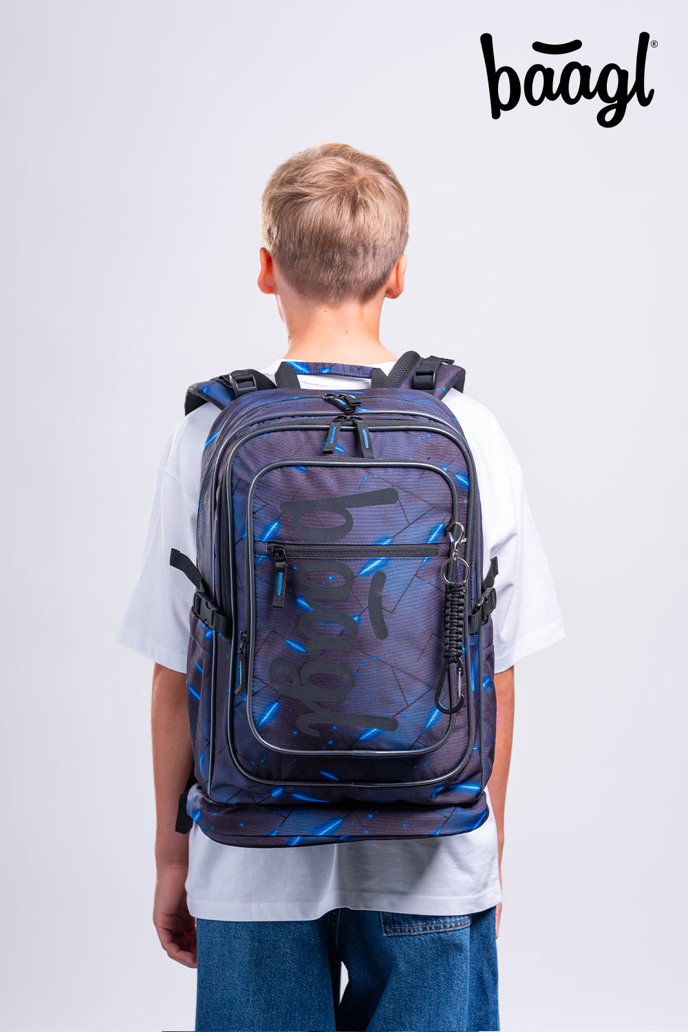 Cubic Flash Schulrucksack-Set 5tlg.: Schulrucksack, Federmäppchen, Turnbeutel, Bauchtasche, Laptophülle