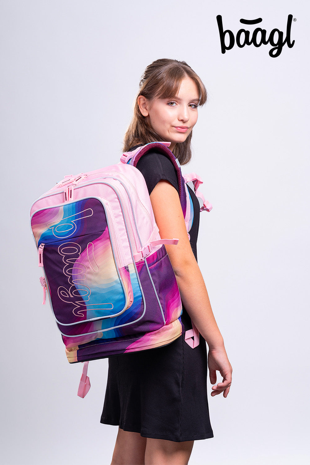 Cubic Lyra Schulrucksack-Set 5tlg.: Schulrucksack, Federmäppchen, Turnbeutel, Bauchtasche, Laptophülle