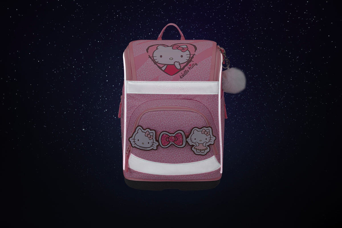 Zippy Plus Hello Kitty Sweet Leopard Schulranzen-Set 5tlg.: Schulranzen, Federmäppchen, Turnbeutel, Schürze, Brustbeutel