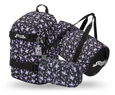 Skate Kuromi Black Schulrucksack-Set 3tlg: Schulrucksack, Federmäppchen, Turnbeutel