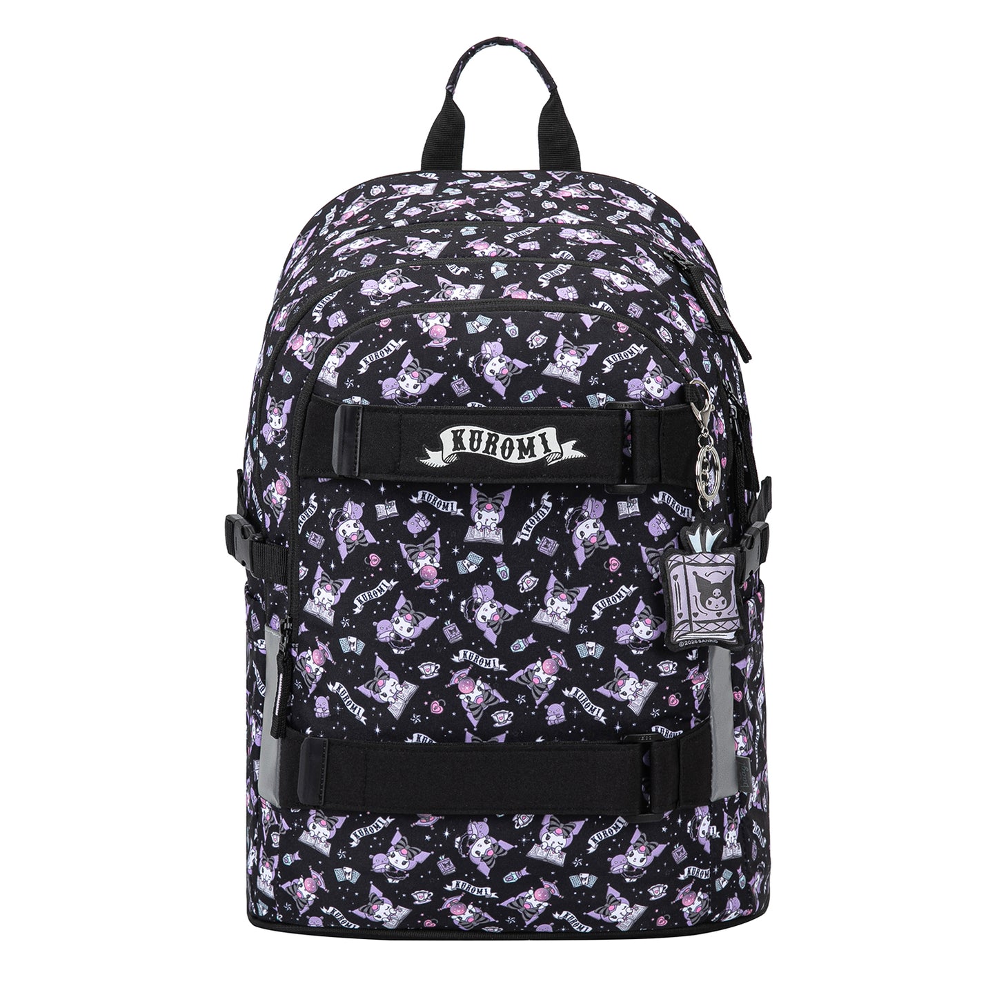 Skate Kuromi Black Schulrucksack-Set 5tlg.: Schulrucksack, Federmäppchen, Turnbeutel, Bauchtasche, Laptophülle