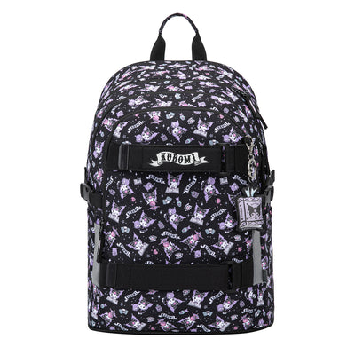 Skate Kuromi Black Schulrucksack-Set 5tlg.: Schulrucksack, Federmäppchen, Turnbeutel, Bauchtasche, Laptophülle