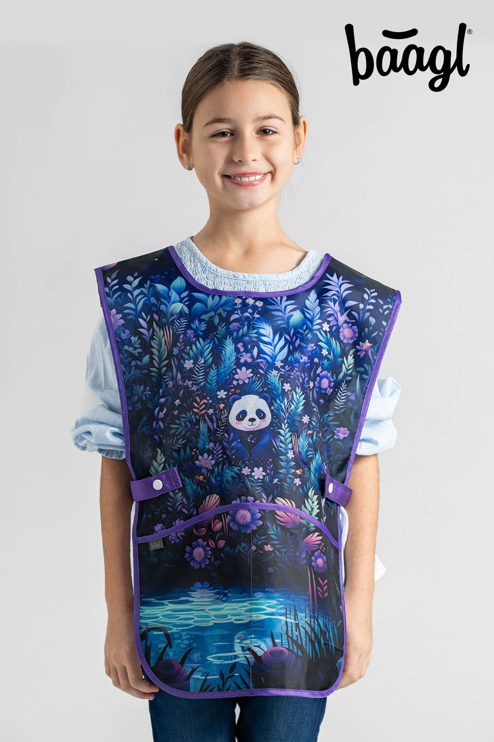 Ergo Jungle Panda Schulranzen-Set 5tlg.: Schulranzen, Federmäppchen, Turnbeutel, Schürze, Brustbeutel