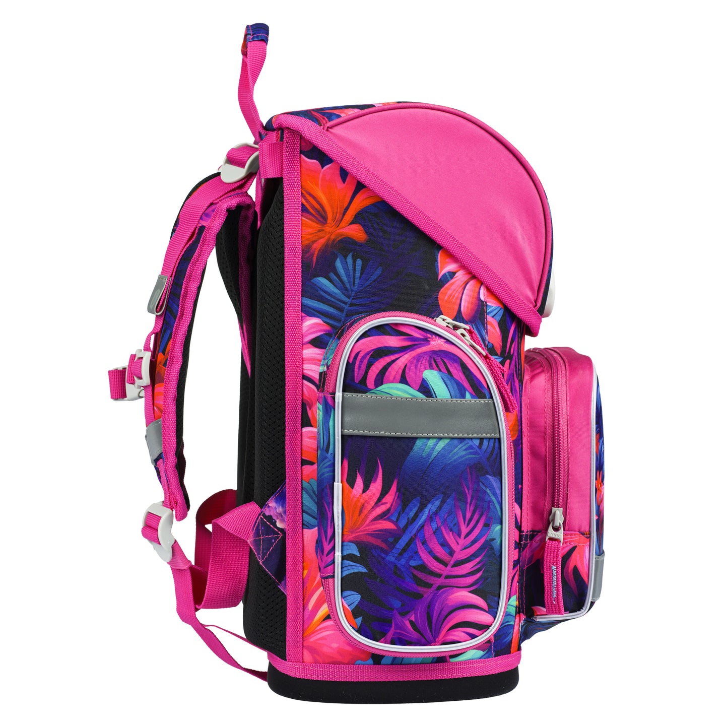 Ergo Flamingos Schulranzen-Set 5tlg.: Schulranzen, Federmäppchen, Turnbeutel, Schürze, Brustbeutel