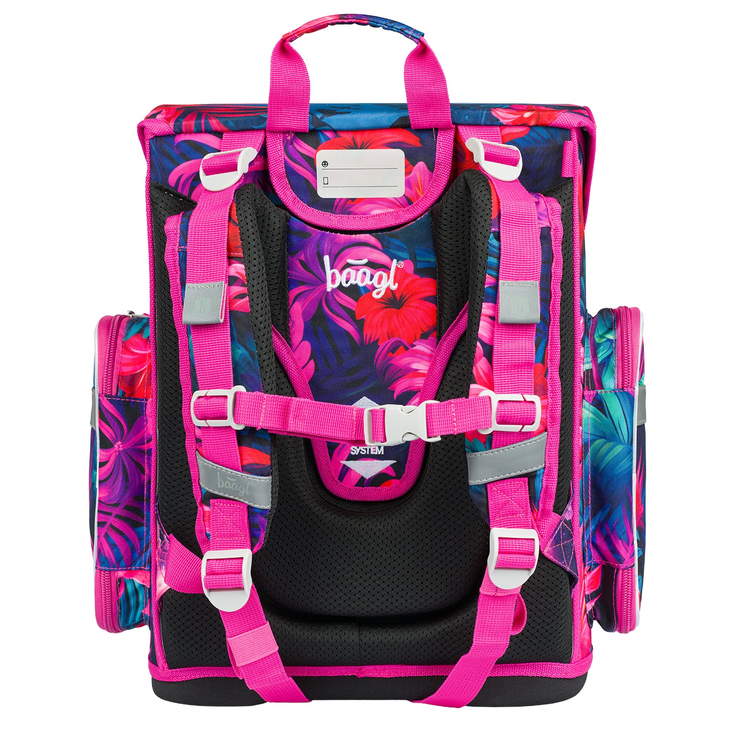 Ergo Flamingos Schulranzen-Set 5tlg.: Schulranzen, Federmäppchen, Turnbeutel, Schürze, Brustbeutel
