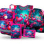 Ergo Flamingos Schulranzen-Set 5tlg.: Schulranzen, Federmäppchen, Turnbeutel, Schürze, Brustbeutel