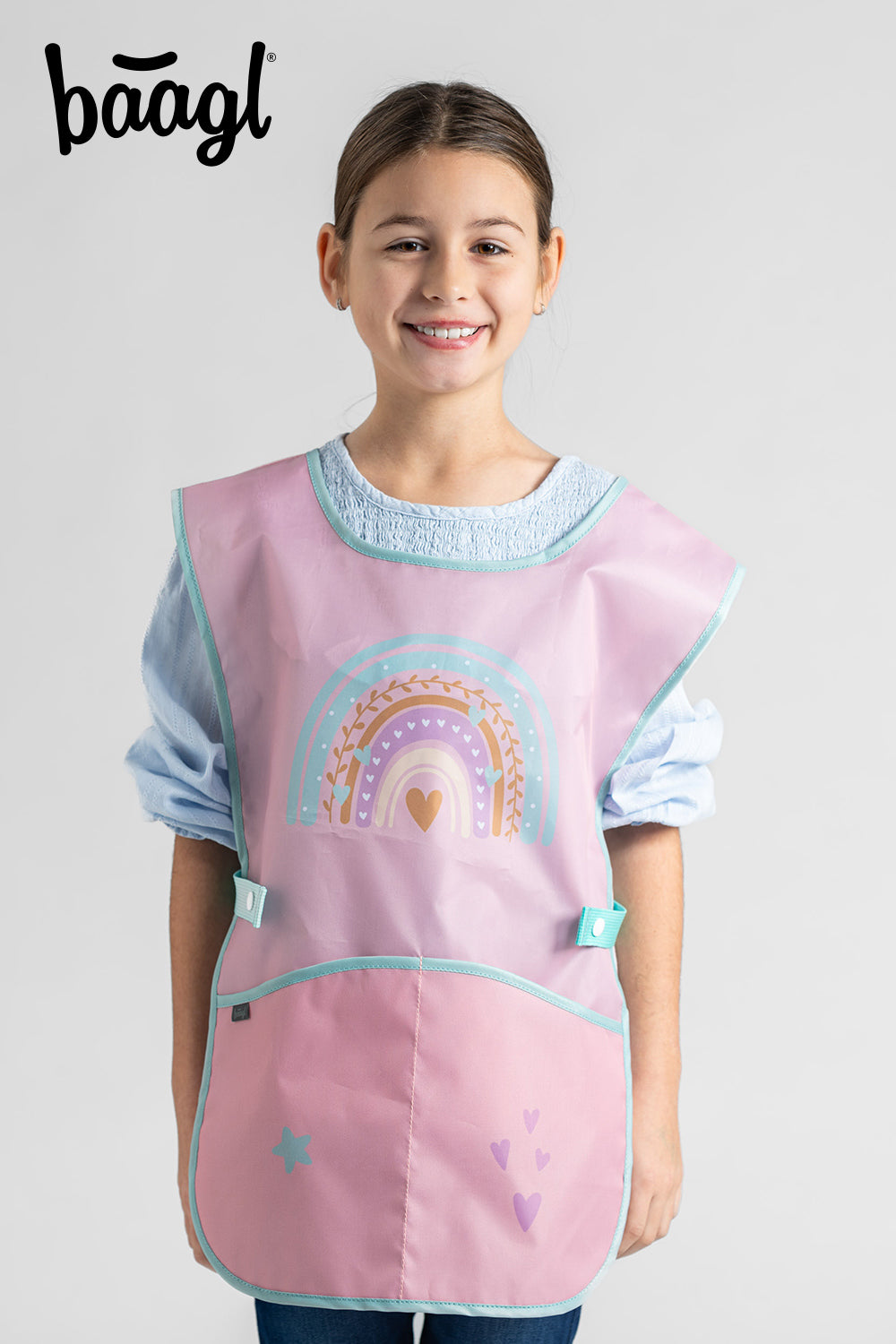 Zippy Regenbogen Pink Schulranzen-Set 5tlg.: Schulranzen, Federmäppchen, Turnbeutel, Schürze, Brustbeutel