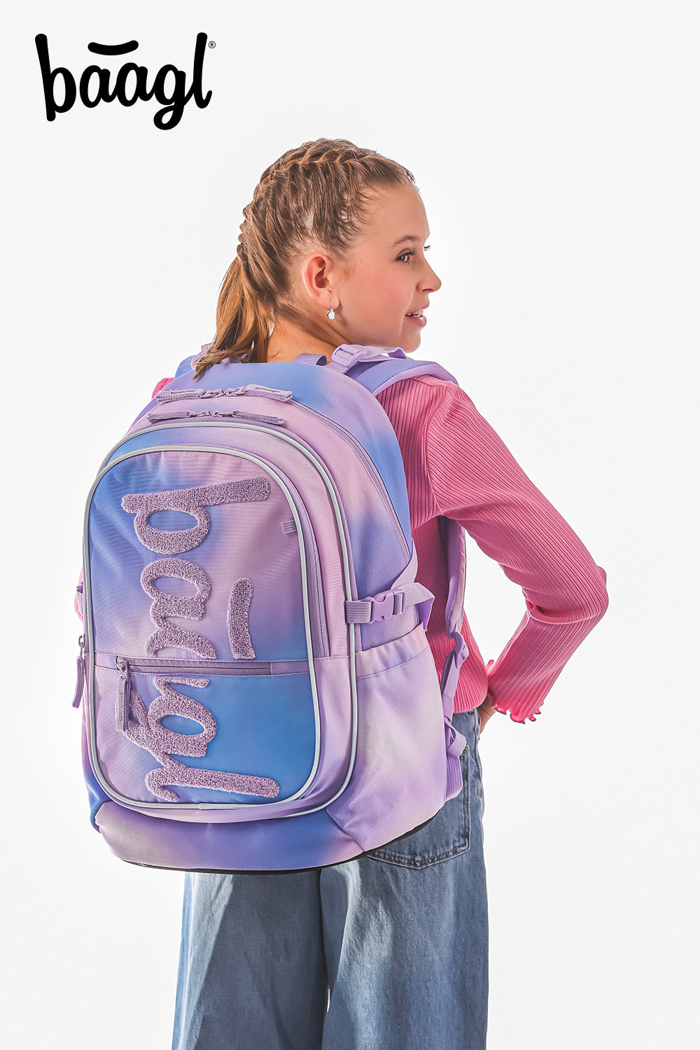 Core Sky Schulrucksack-Set 5tlg.: Schulrucksack, Federmäppchen, Turnbeutel, Bauchtasche, Laptophülle