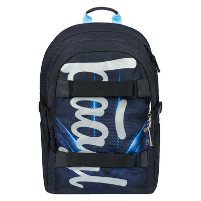 Skate Bluelight Schulrucksack-Set 5tlg.: Schulrucksack, Federmäppchen, Turnbeutel, Bauchtasche, Laptophülle