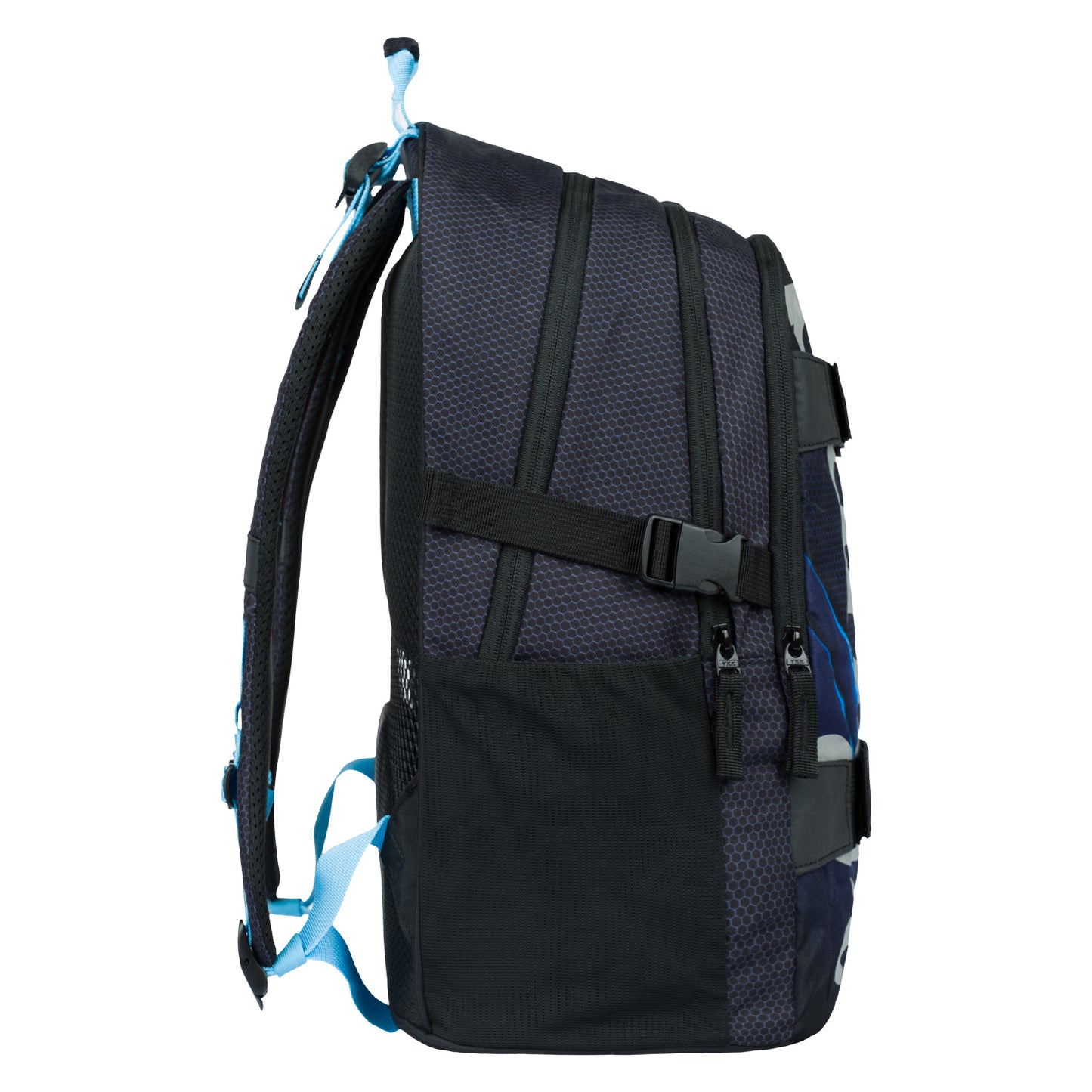 Skate Bluelight Schulrucksack-Set 5tlg.: Schulrucksack, Federmäppchen, Turnbeutel, Bauchtasche, Laptophülle