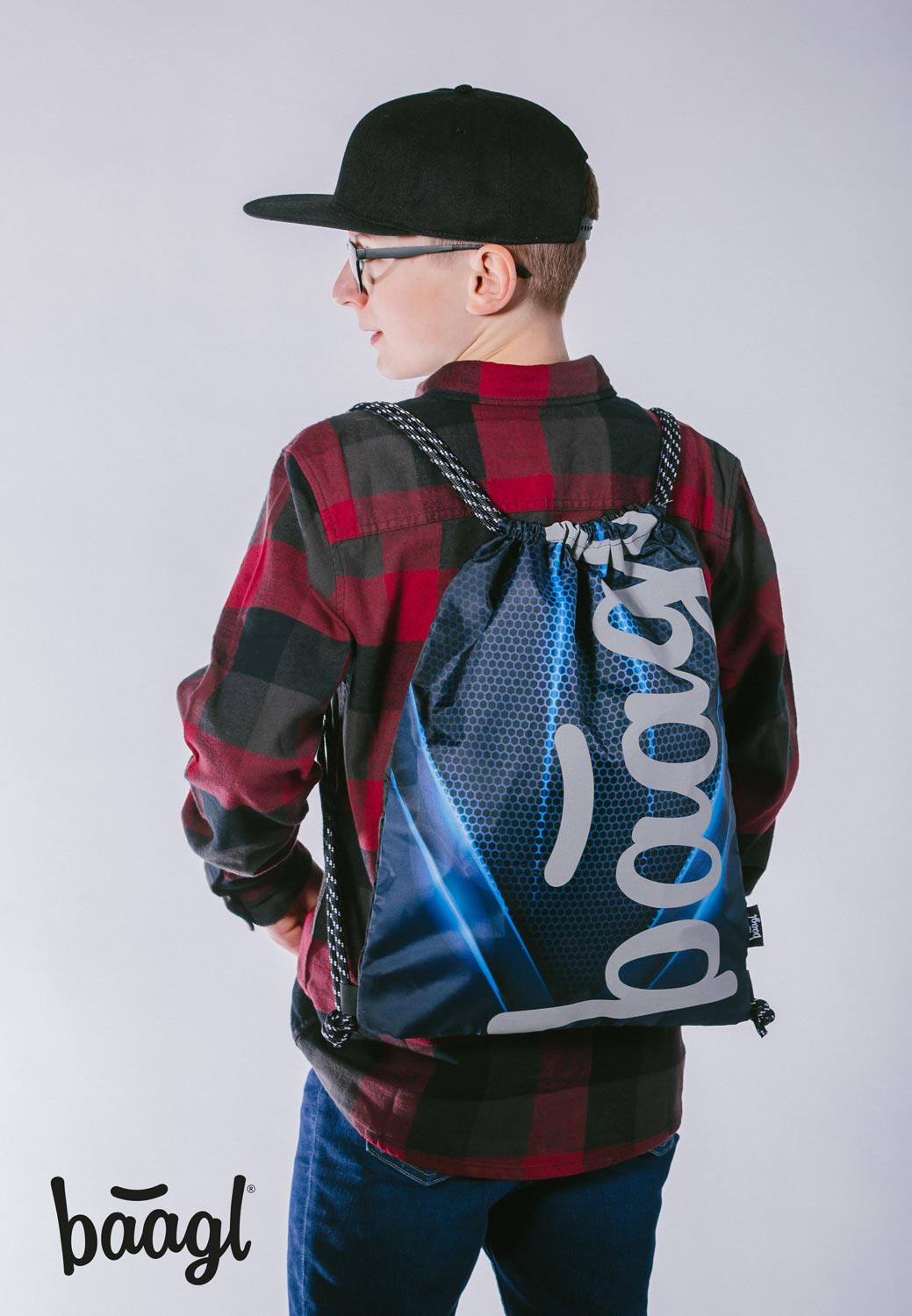 Skate Bluelight Schulrucksack-Set 5tlg.: Schulrucksack, Federmäppchen, Turnbeutel, Bauchtasche, Laptophülle