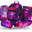 Skate Galaxy Schulrucksack-Set 5tlg.: Schulrucksack, Federmäppchen, Turnbeutel, Bauchtasche, Laptophülle