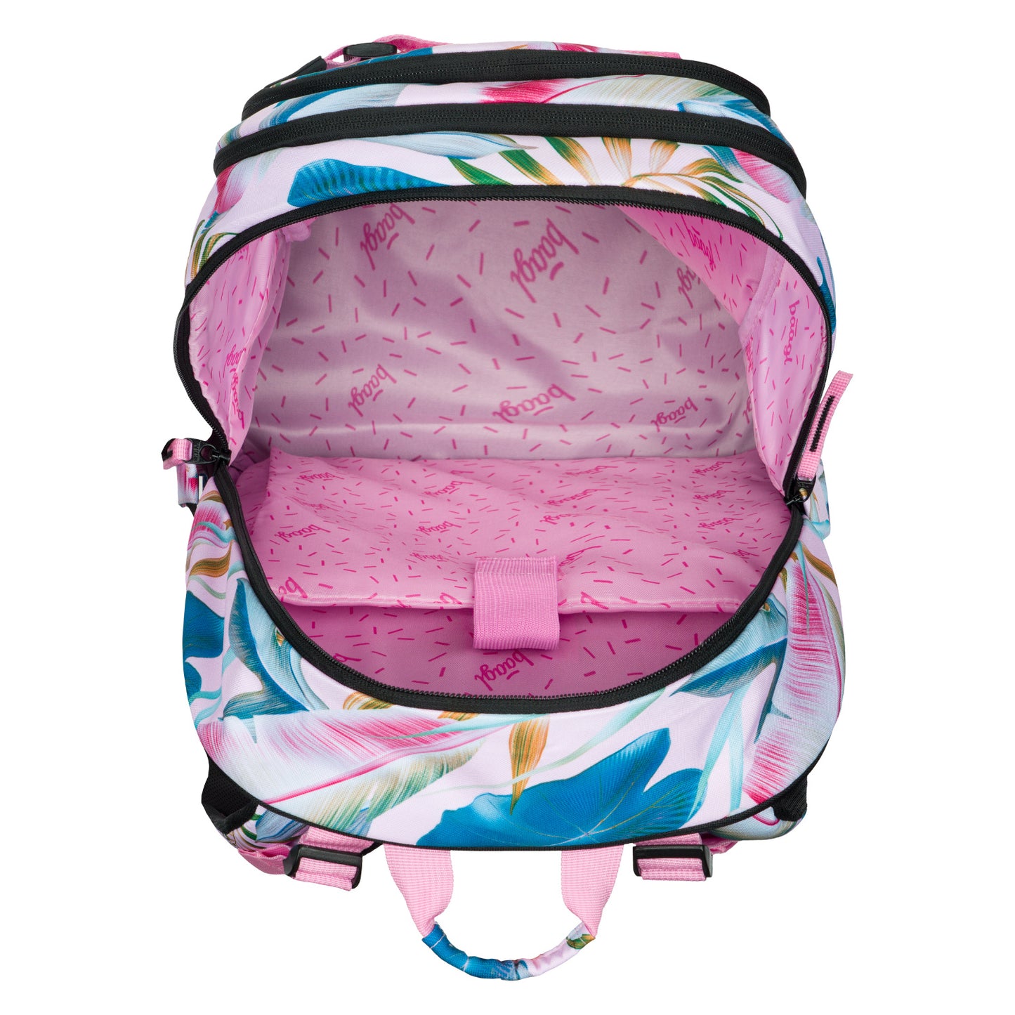 Skate Leafs Schulrucksack-Set 5tlg.: Schulrucksack, Federmäppchen, Turnbeutel, Bauchtasche, Laptophülle