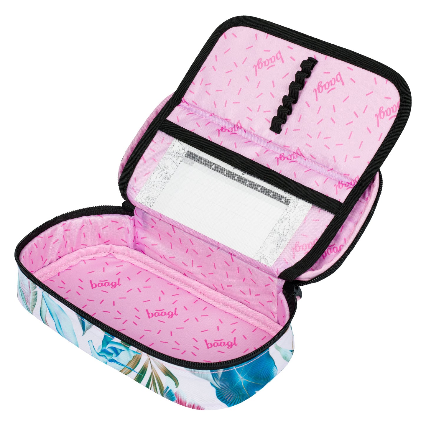 Skate Leafs Schulrucksack-Set 5tlg.: Schulrucksack, Federmäppchen, Turnbeutel, Bauchtasche, Laptophülle