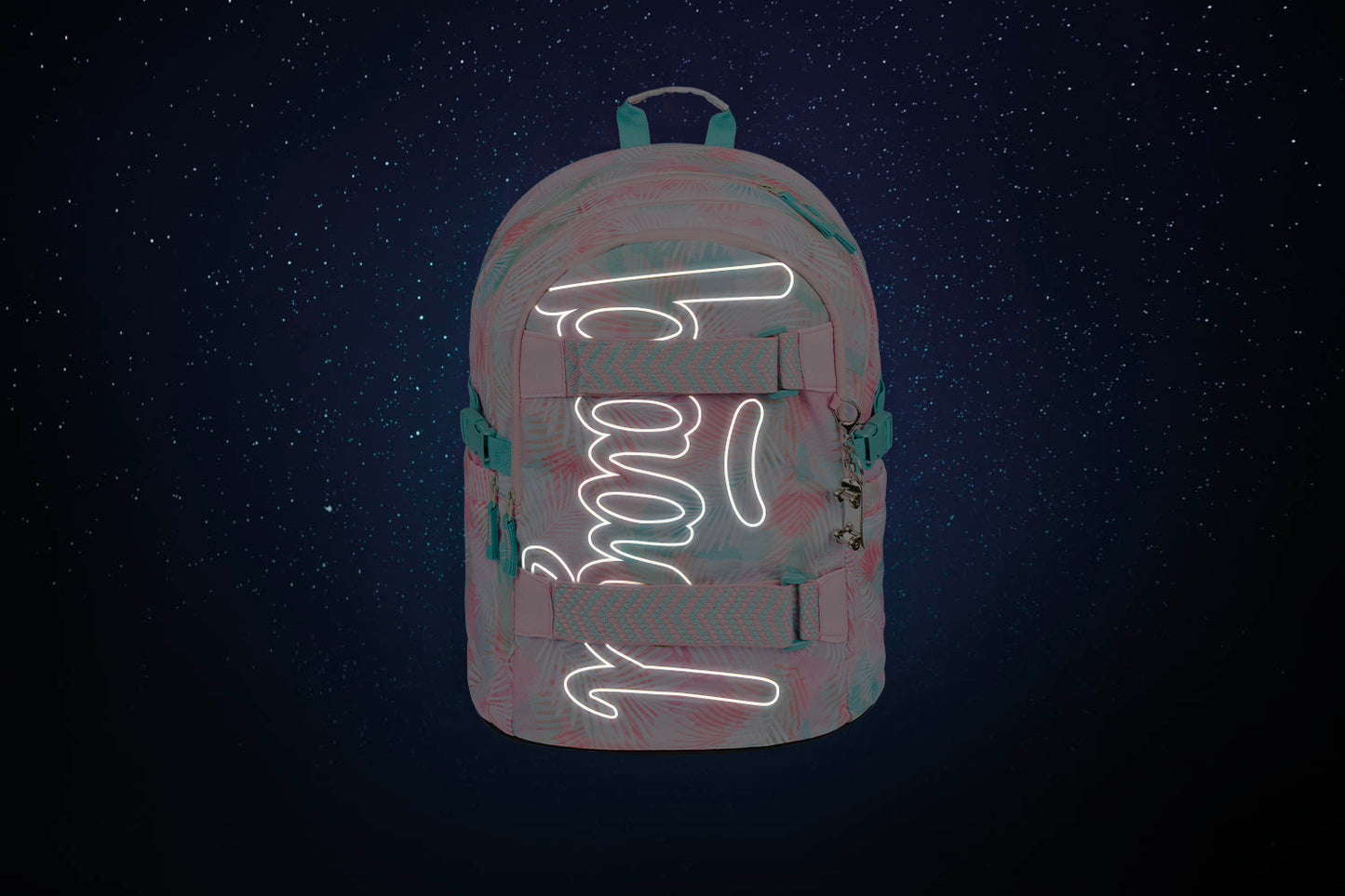 Skate Sunset Schulrucksack-Set 5tlg.: Schulrucksack, Federmäppchen, Turnbeutel, Bauchtasche, Laptophülle
