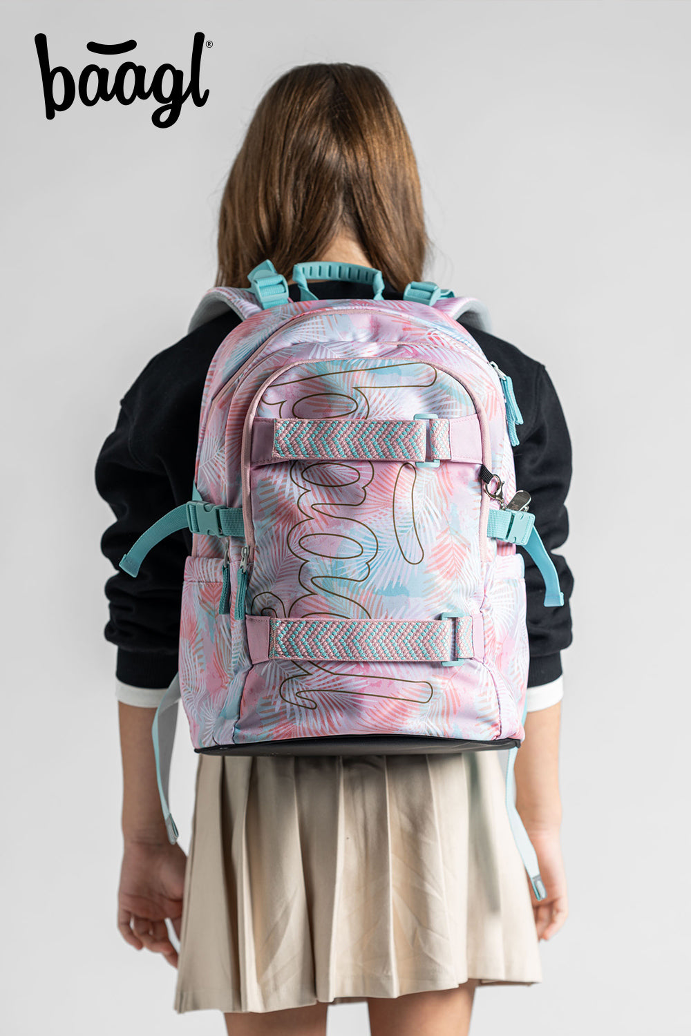 Skate Sunset Schulrucksack-Set 5tlg.: Schulrucksack, Federmäppchen, Turnbeutel, Bauchtasche, Laptophülle