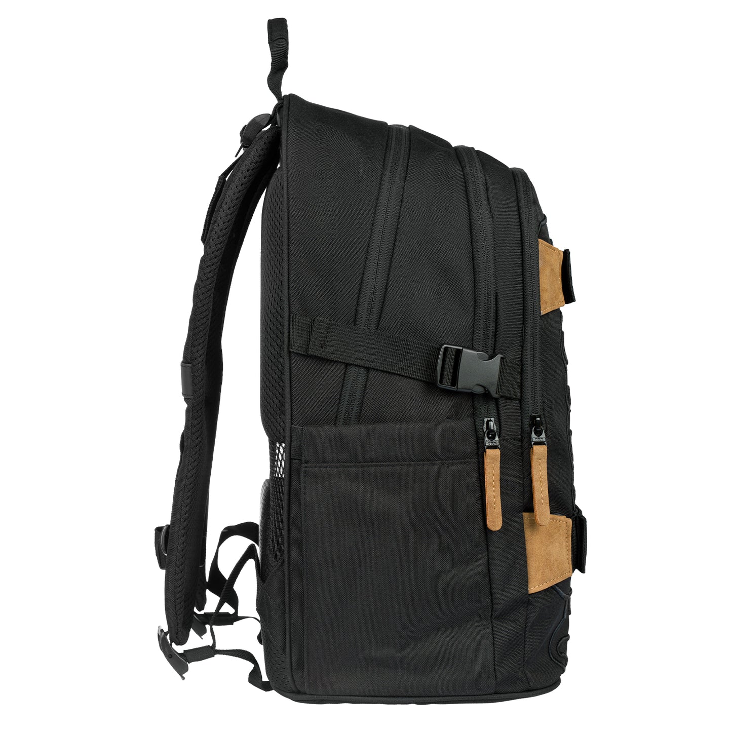 Skate Darkness Schulrucksack-Set 5tlg.: Schulrucksack, Federmäppchen, Turnbeutel, Bauchtasche, Laptophülle