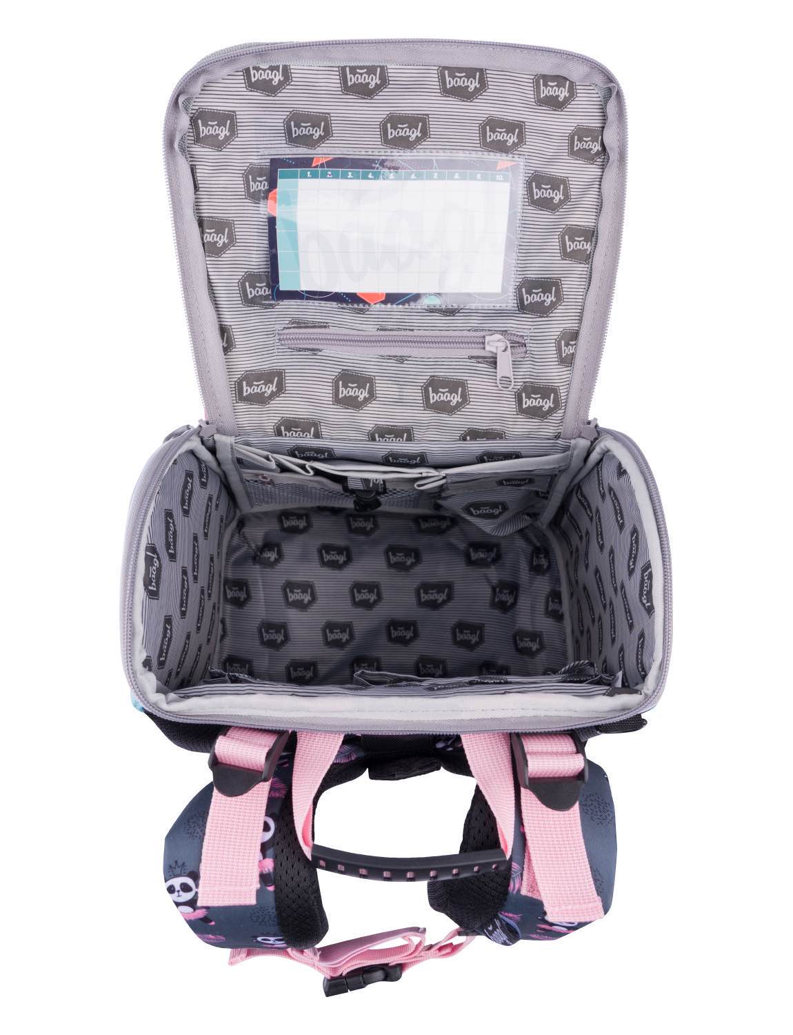 Zippy Panda Schulranzen-Set 5tlg.: Schulranzen, Federmäppchen, Turnbeutel, Schürze, Brustbeutel