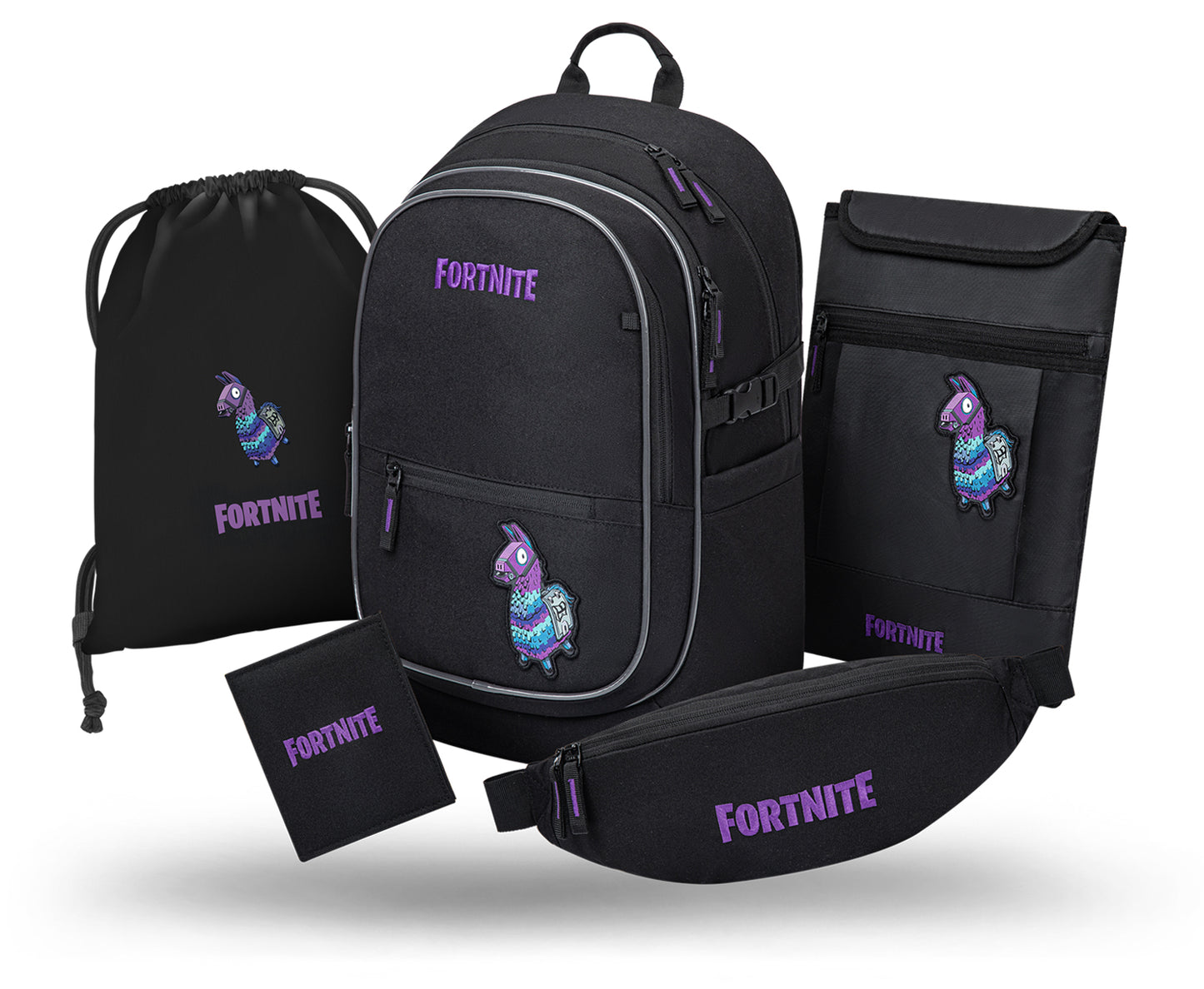 Core Fortnite Llama Schulrucksack-Set 5tlg