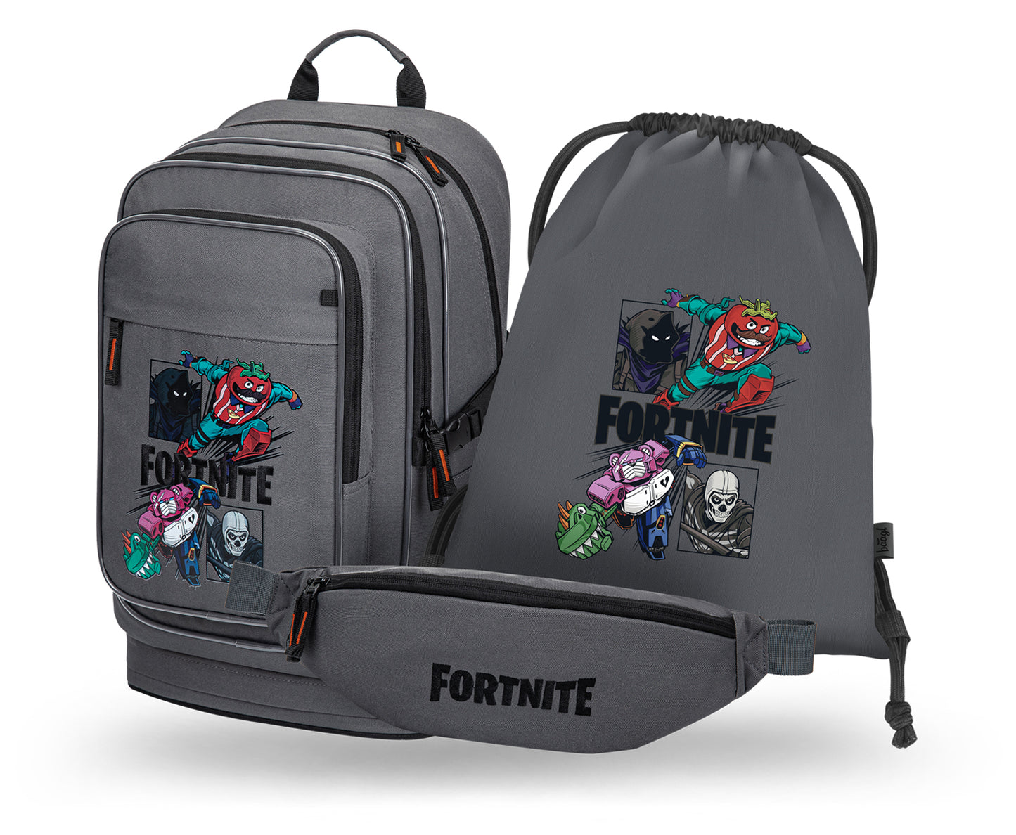 Cubic Fortnite Squad Schulrucksack-Set 3tlg.: Schulrucksack, Federmäppchen, Turnbeutel