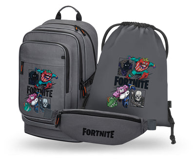 Cubic Fortnite Squad Schulrucksack-Set 3tlg.: Schulrucksack, Federmäppchen, Turnbeutel