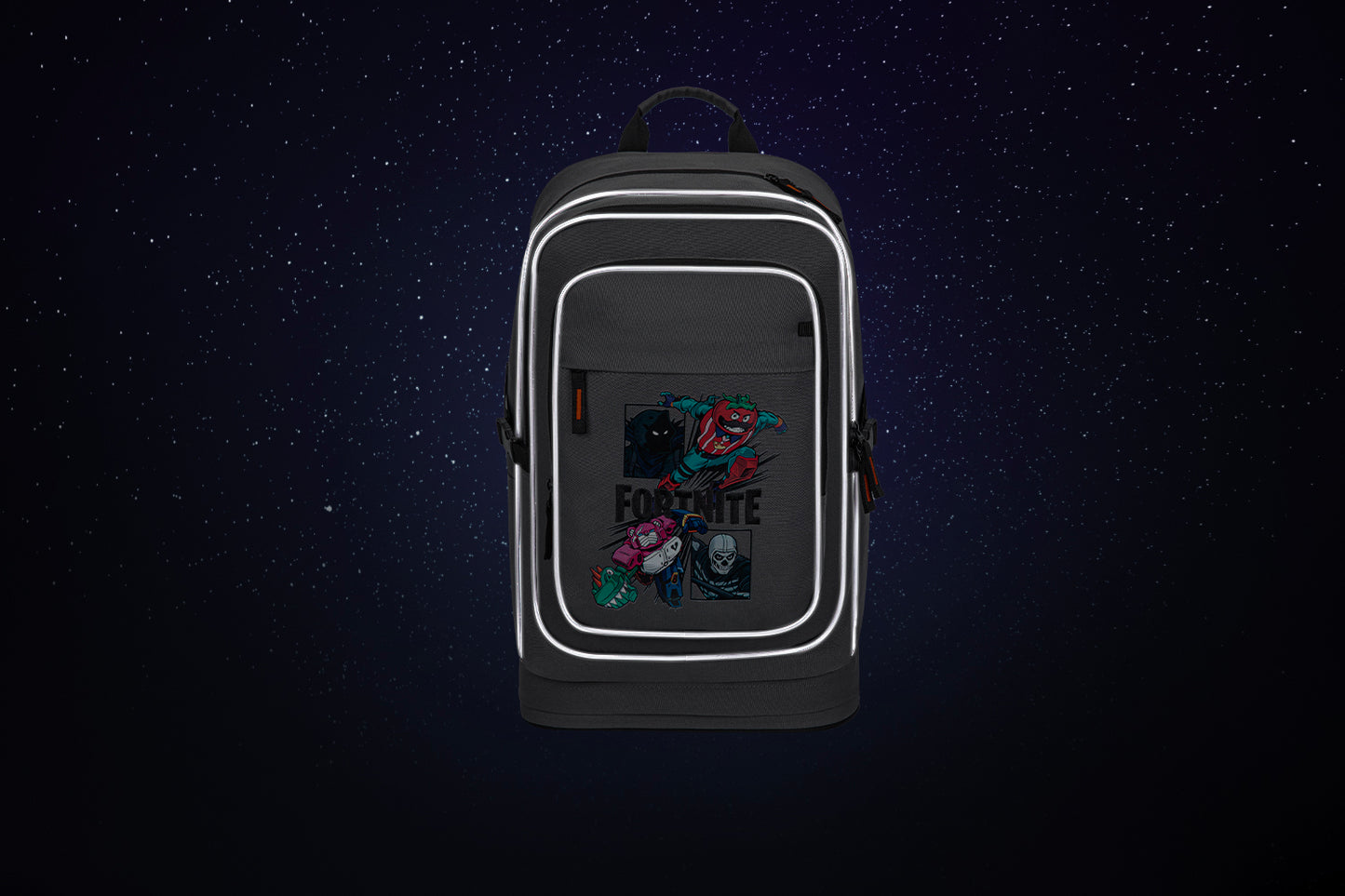 Cubic Fortnite Squad Schulrucksack-Set 5tlg.: Schulrucksack, Federmäppchen, Turnbeutel, Sporttasche, Bauchtasche