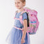 Airy Rainbow Unicorn Schulrucksack-Set 5tlg: Schulrucksack, Federmäppchen, Turnbeutel, Schürze, Brustbeutel