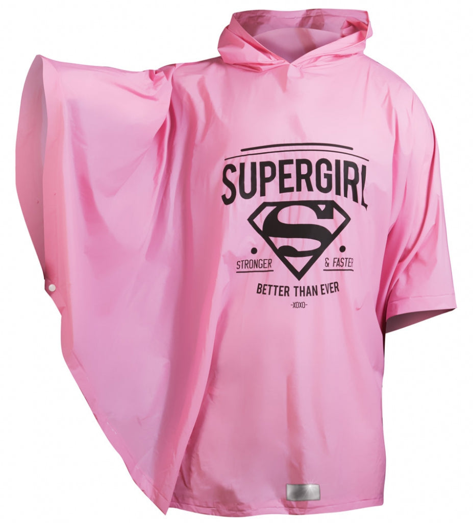 Schulrucksack mit Poncho Supergirl STAY CALM